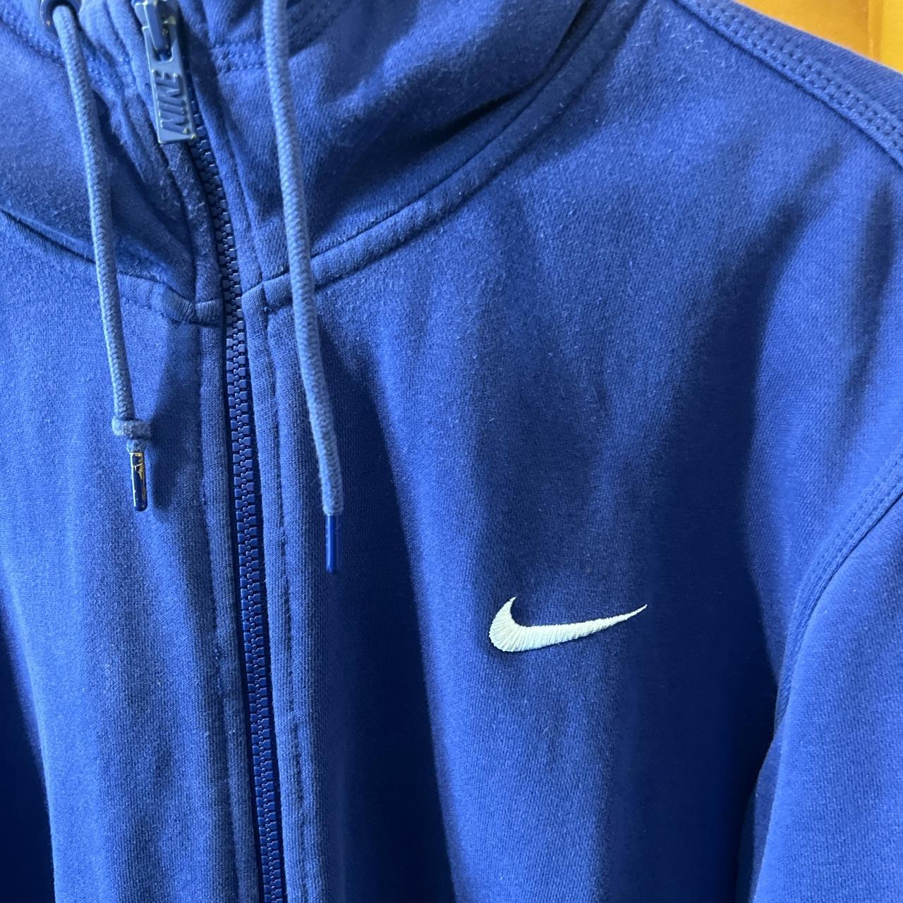 Men’s Nike Zip Up Hoodie Blue Size Large Worn a few... - Depop