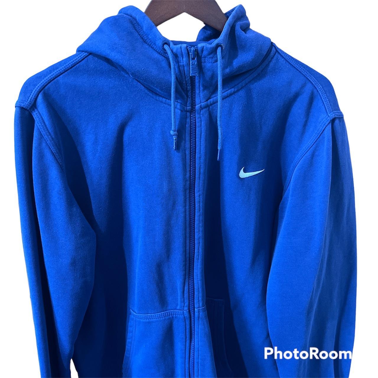 Men’s Nike Zip Up Hoodie Blue Size Large Worn a few... - Depop