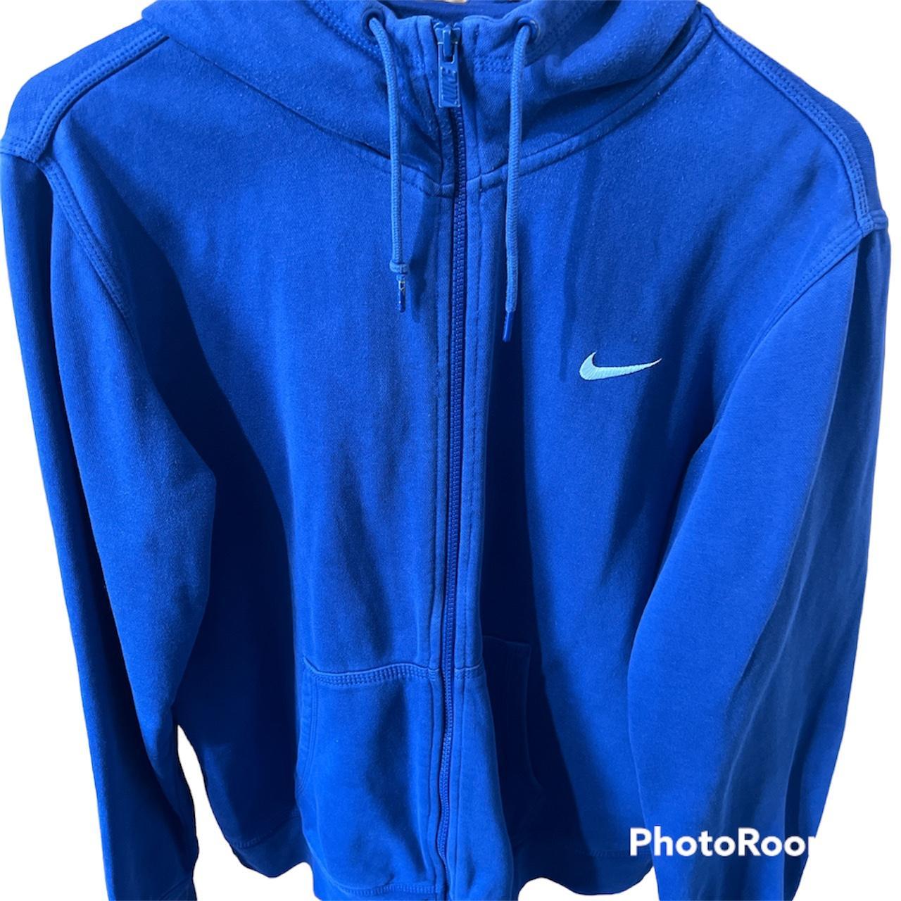 Men’s Nike Zip Up Hoodie Blue Size Large Worn a few... Depop