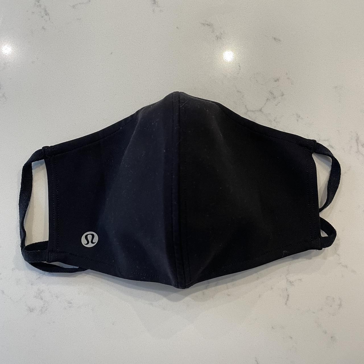 Lululemon double strap face mask in Black. Barely... - Depop