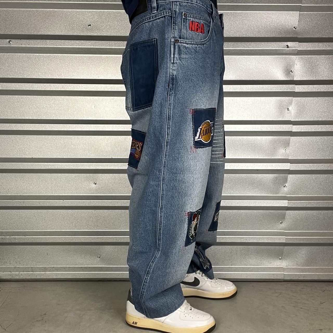 UNK NBA Patched Work Denim Jeans Mens Size 36 I Am | Depop