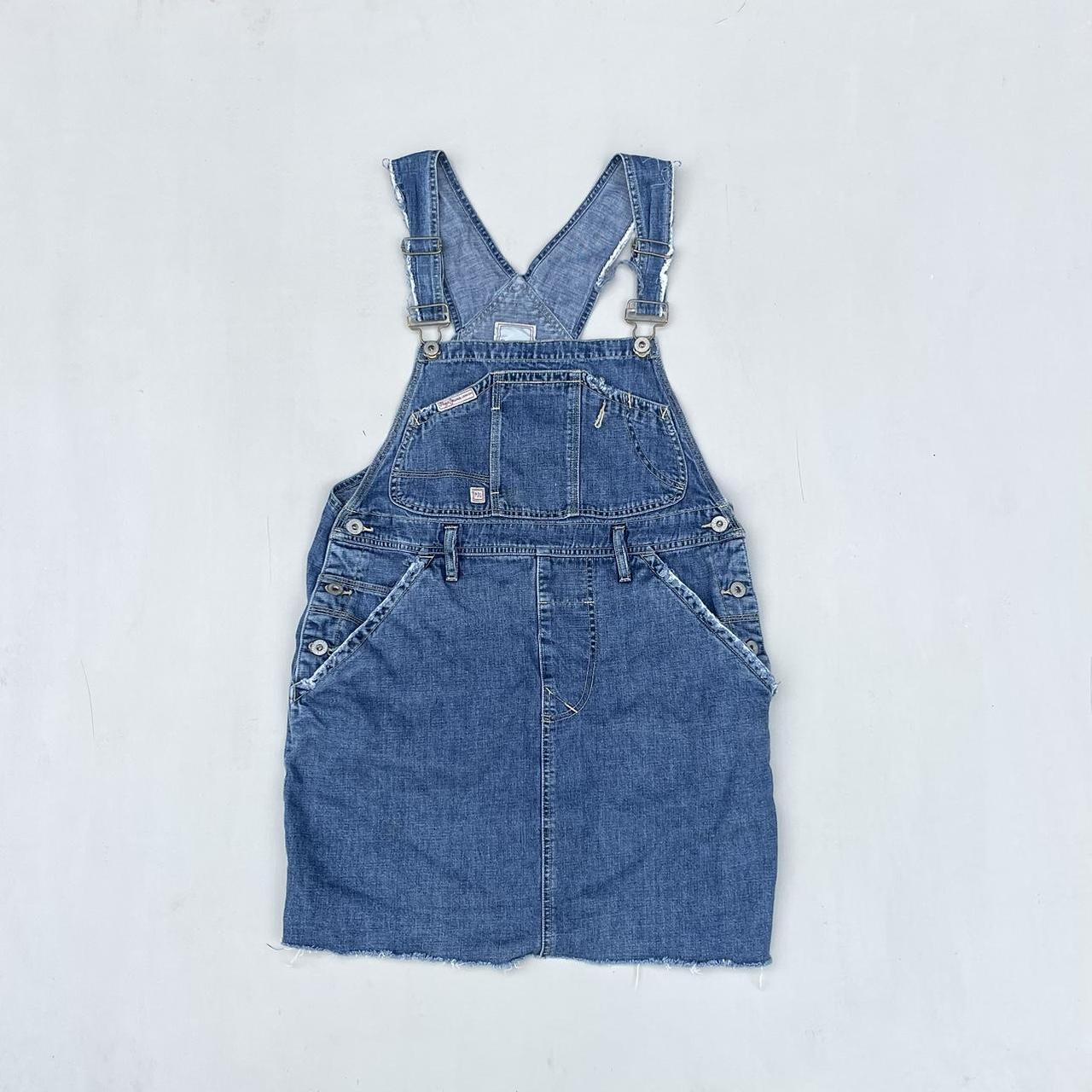 Pepe Jeans Women's Navy and Blue Dungarees-overalls | Depop