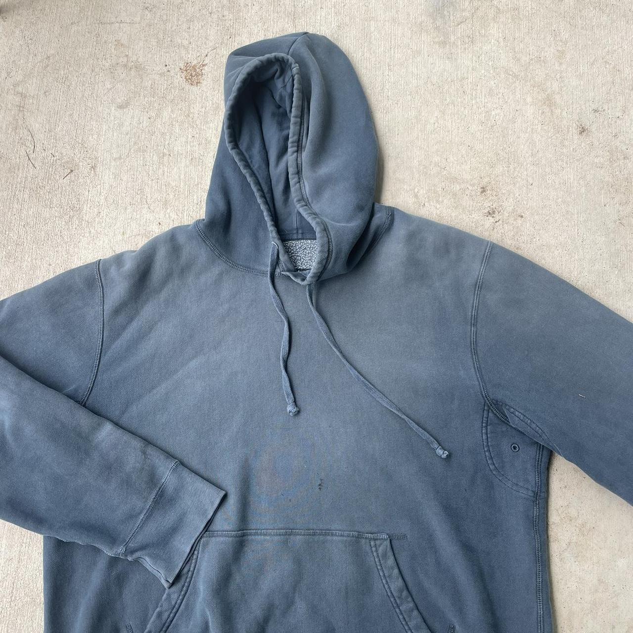 ✨Vintage y2k sunfaded navy blue jcrew hoodie✨... - Depop