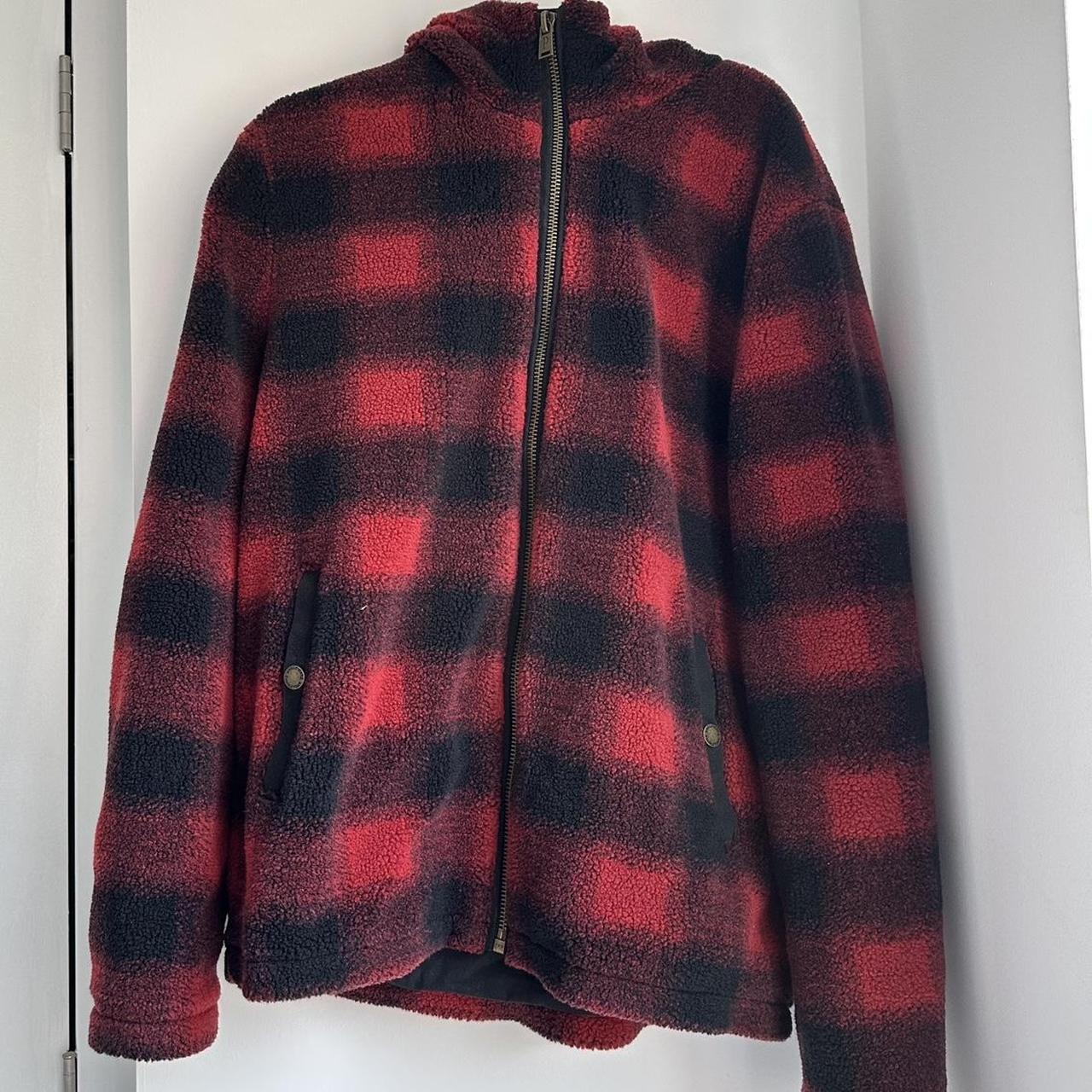 Pendleton Men's Red and Black Jacket | Depop