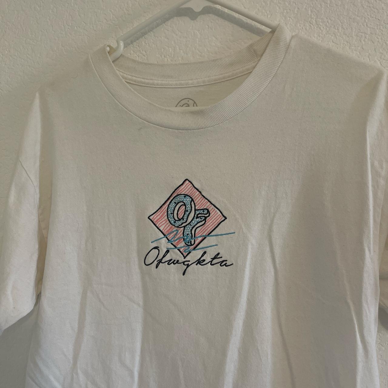 White Embroidered Odd Future Tee Size M! Great... - Depop