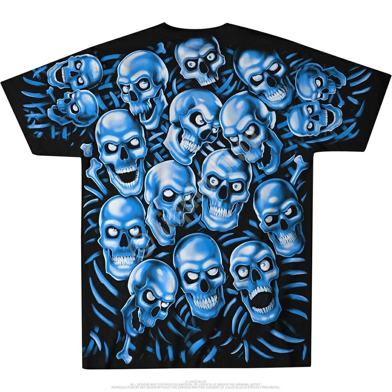Hooded Sweatshirt Liquid Blue X Supreme Juicy J Liquid Blue Skull
