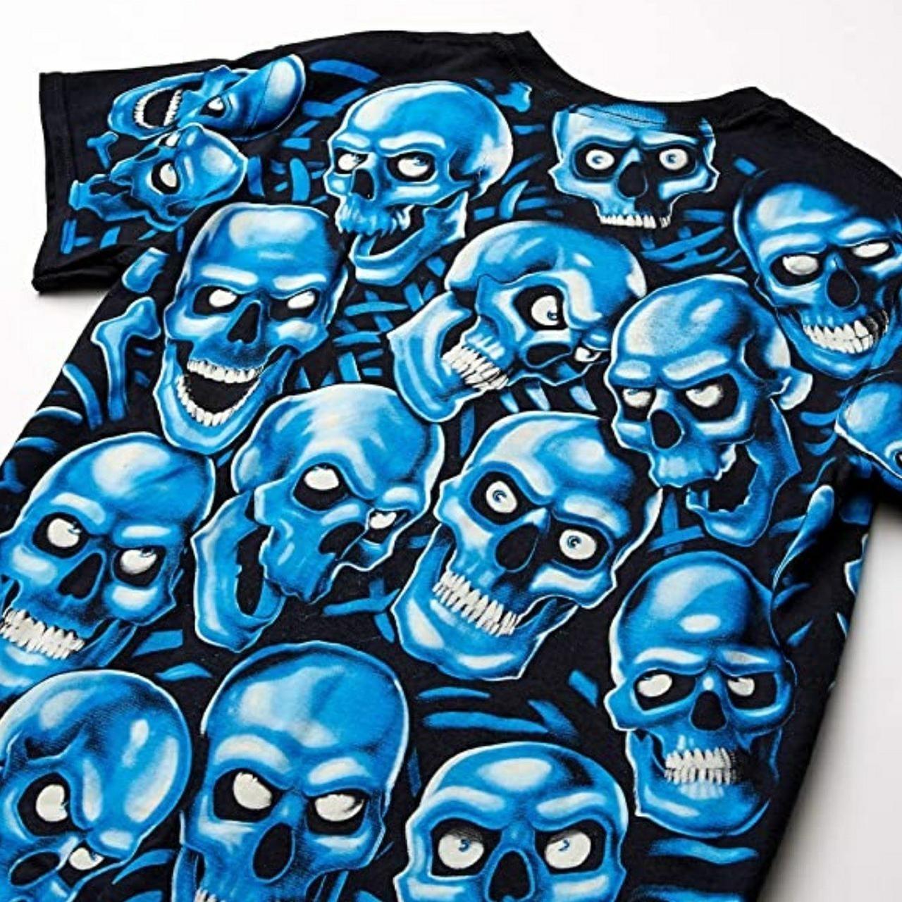 Y2K Liquid Blue Skull shops Pile Juicy J Tee Size XL