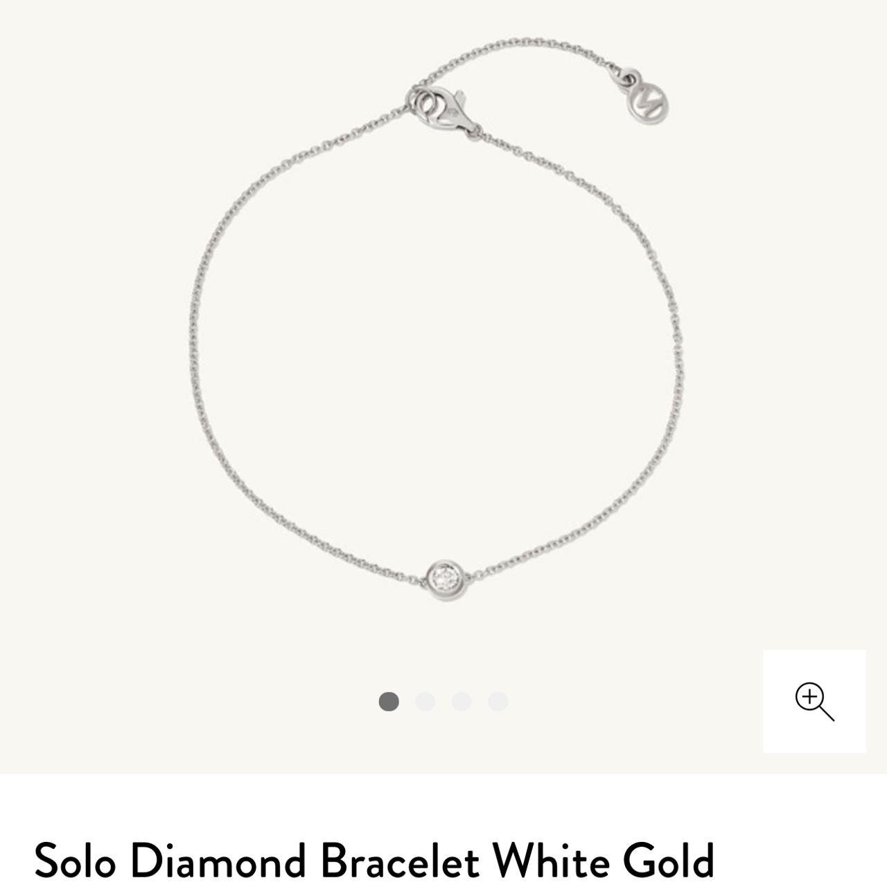 Mejuri diamond white gold bracelet. Excellent... Depop