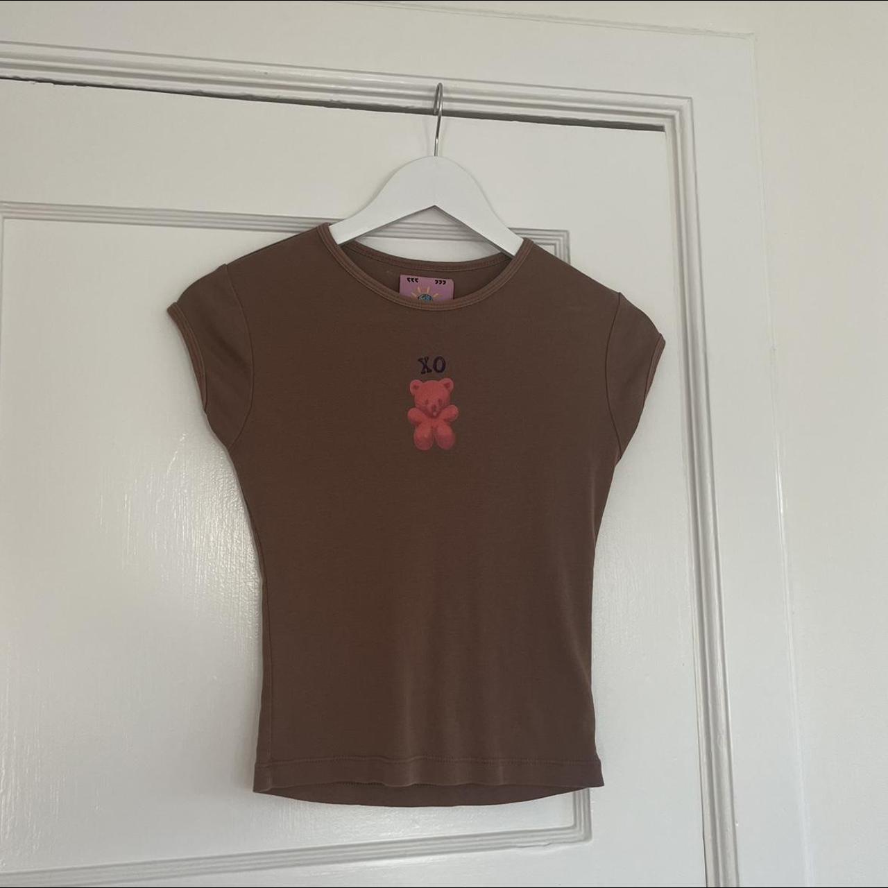 Unif XO teddy bear top Size XS Baby tee style Super... Depop