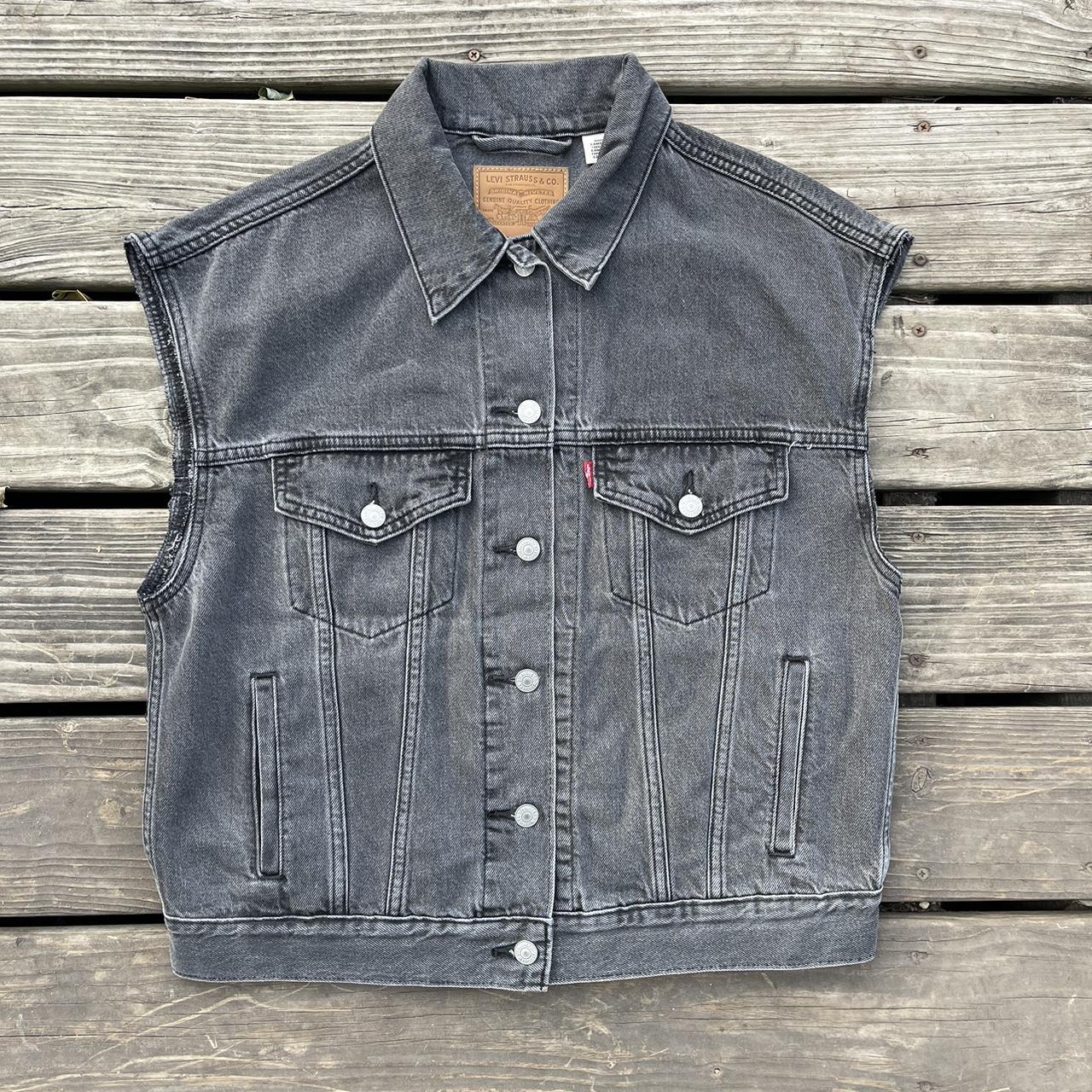 Levi's trucker outlet vest black