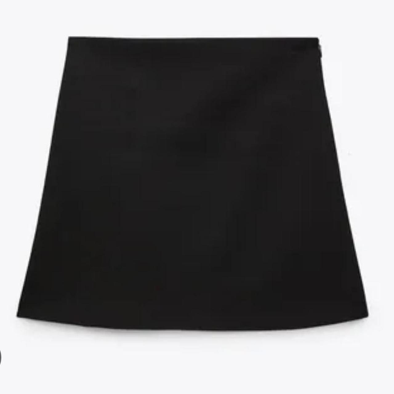 Zara Black Ribbed Mini Skirt! basic black mini,... - Depop