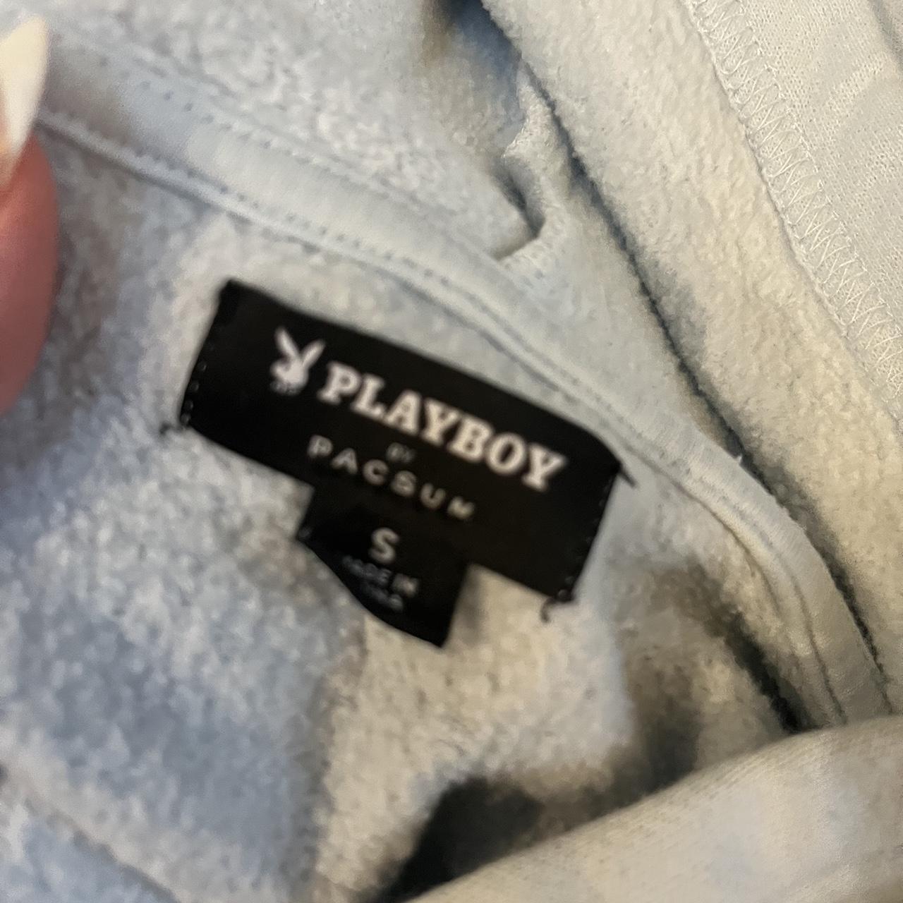 ON HOLD DO NOT BUY!! Light blue playboy hoodie super... Depop