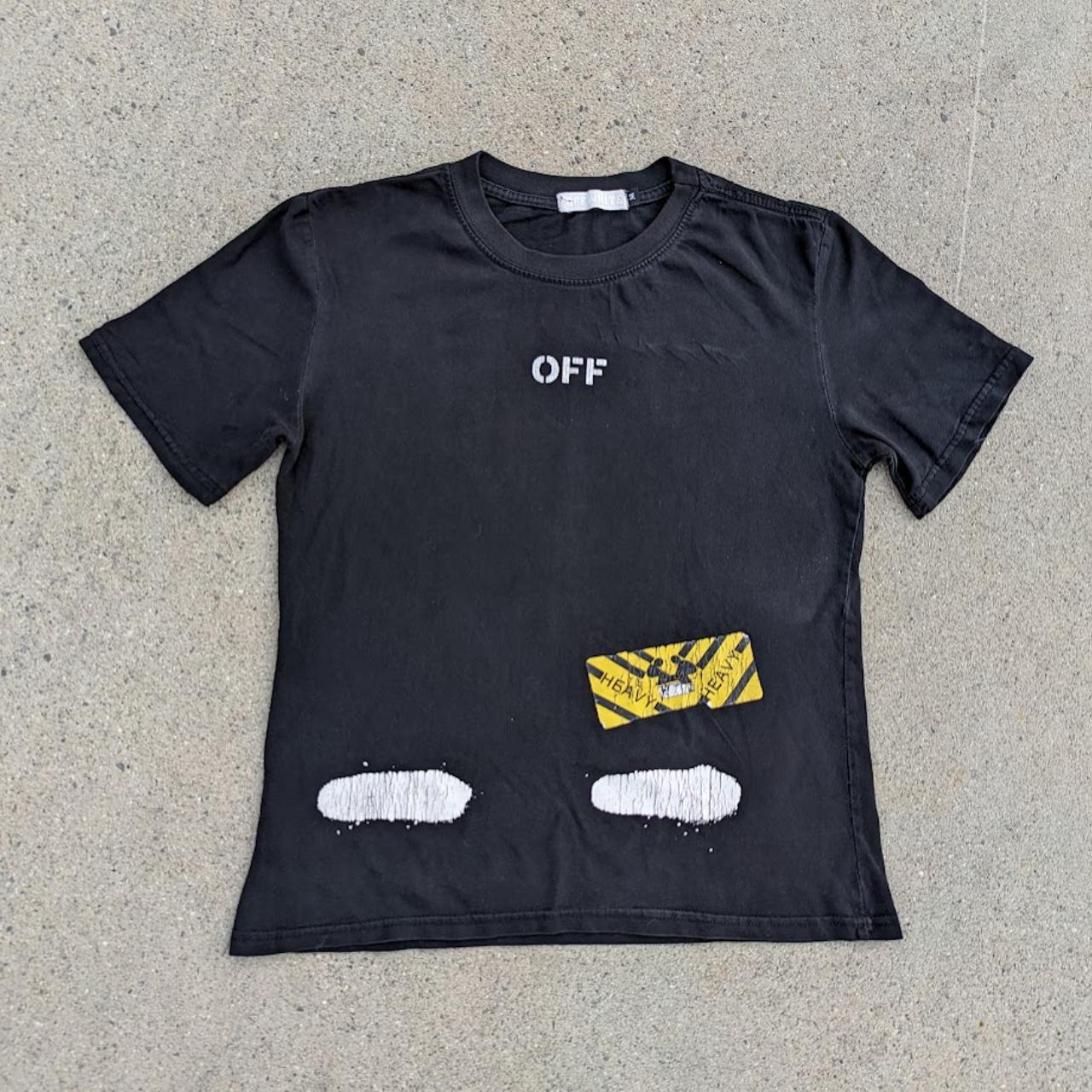 Off White Heavy Boxy Black Tee Virgil Great Depop