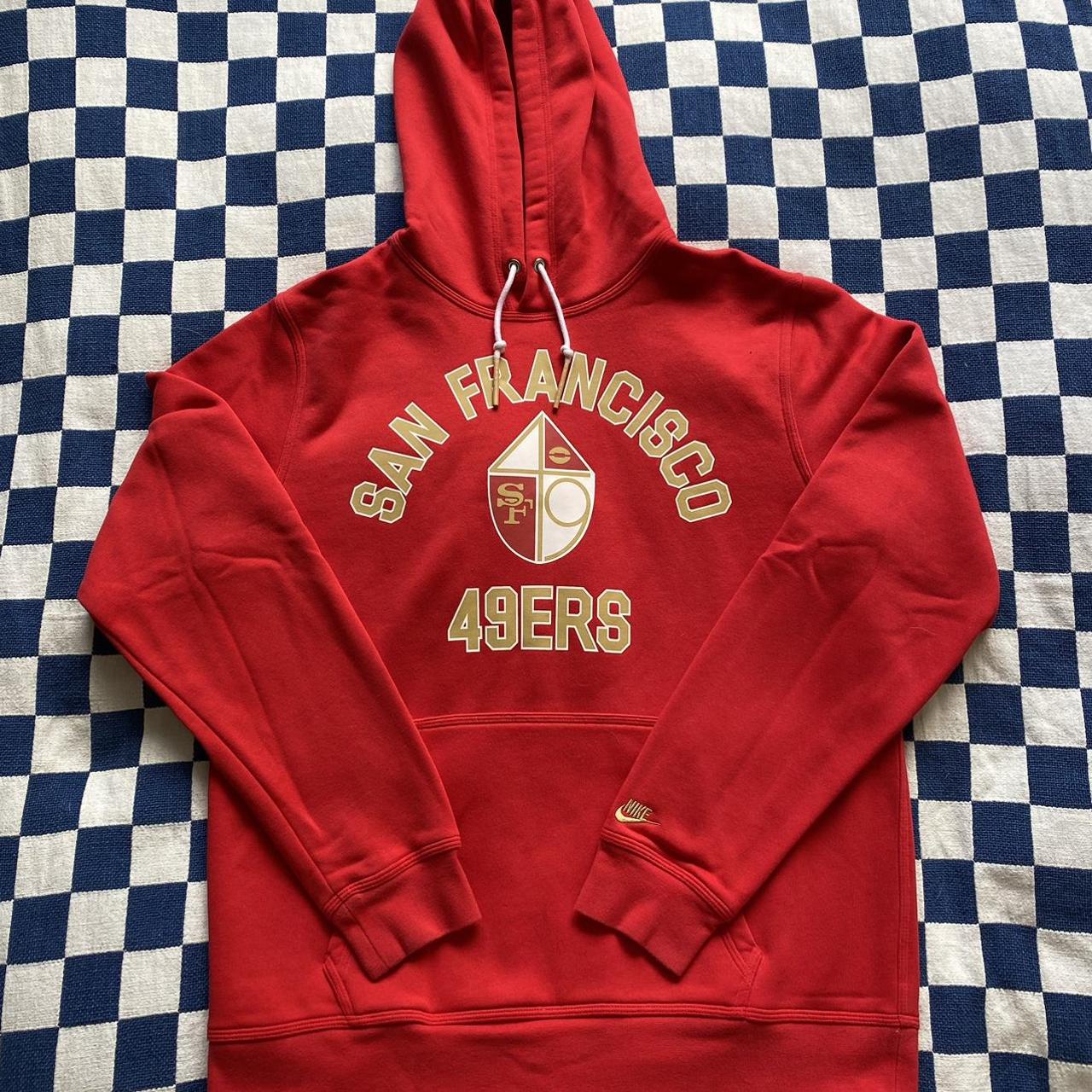 Like new, Red Nike San Francisco 49ers hoodie In a - Depop