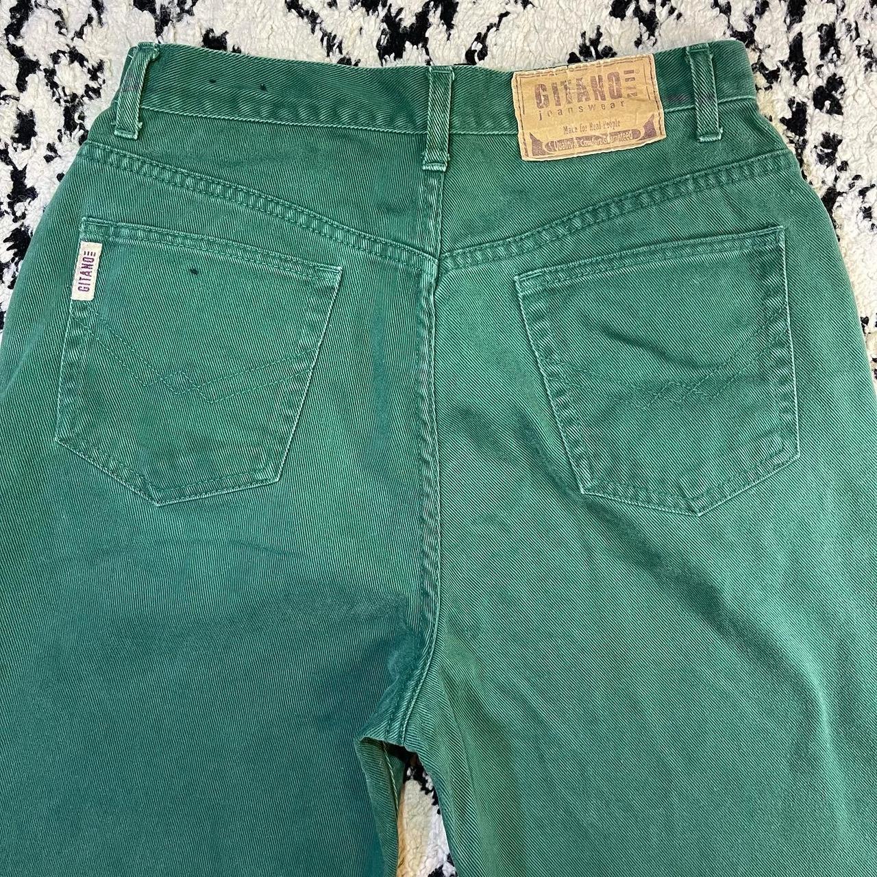 1980's Faded Green Gitano Jeans (unisex) (100%... - Depop