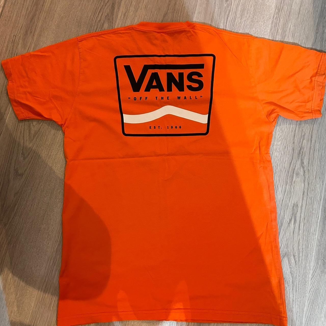 Vans Off The Wall Orange T Shirt Size Depop