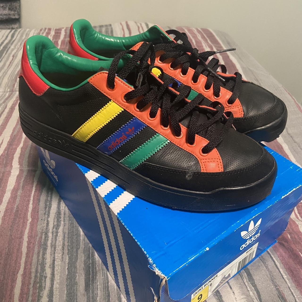 Adidas Nastase black, orange, yellow, blue, red Depop