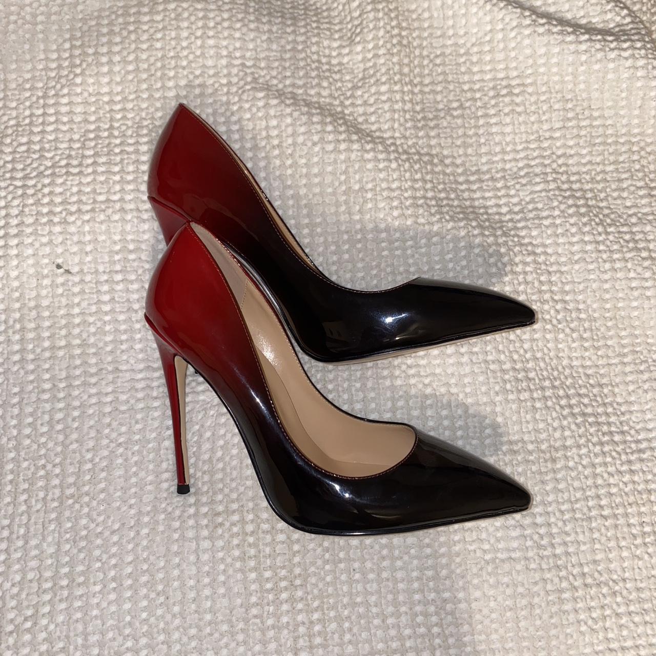 Red and black pumps, very similar to Louboutin ‘So... - Depop