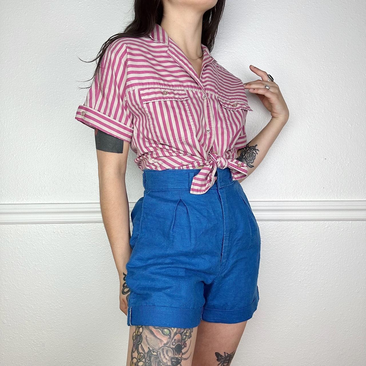 Women's Pink and Grey Blouse Depop