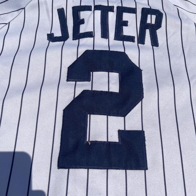 Red New York Yankees Jeter Jersey #sauceinthecity - Depop