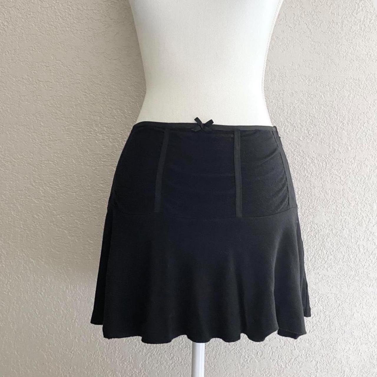 Jill Stuart black low waisted pleated mini skirt... - Depop