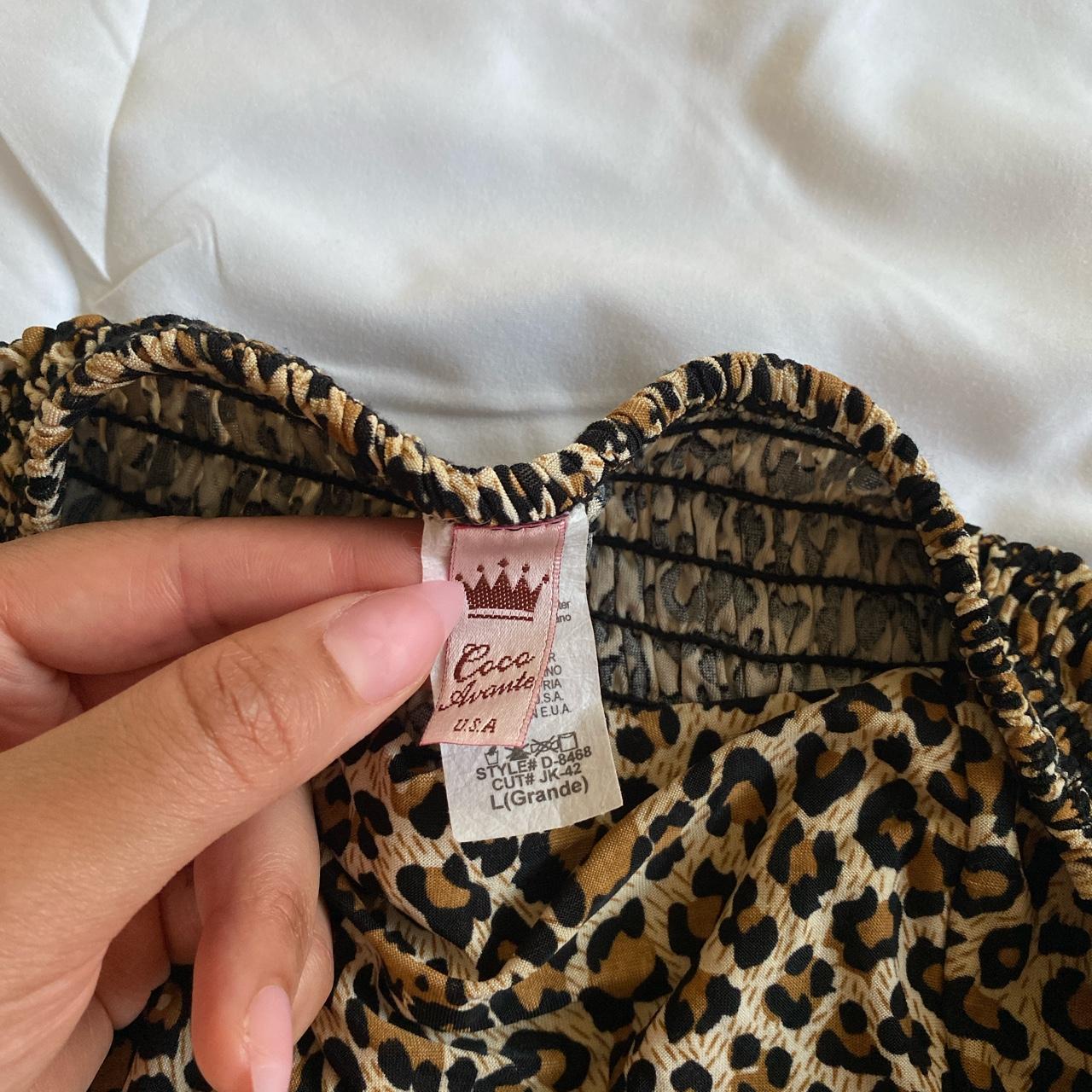 y2k cheetah stretchy mini dress ( length 24” width... - Depop