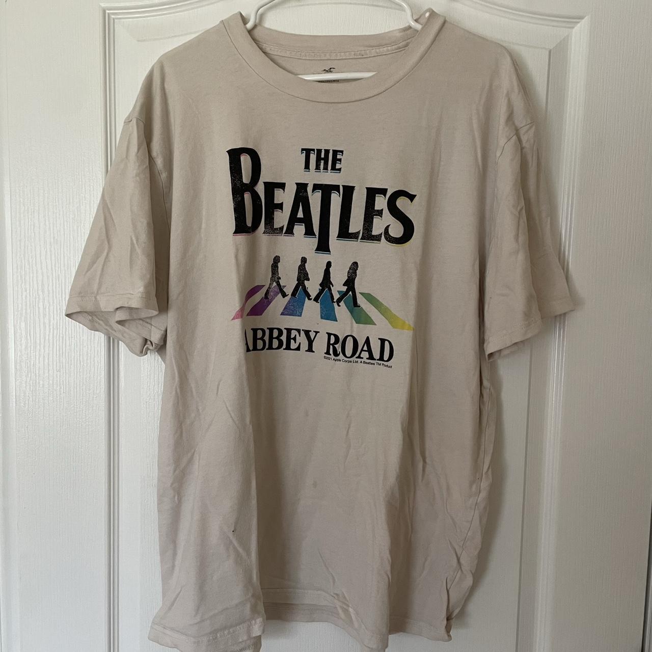the beatles off white band tee 💫 size xl used - has... - Depop