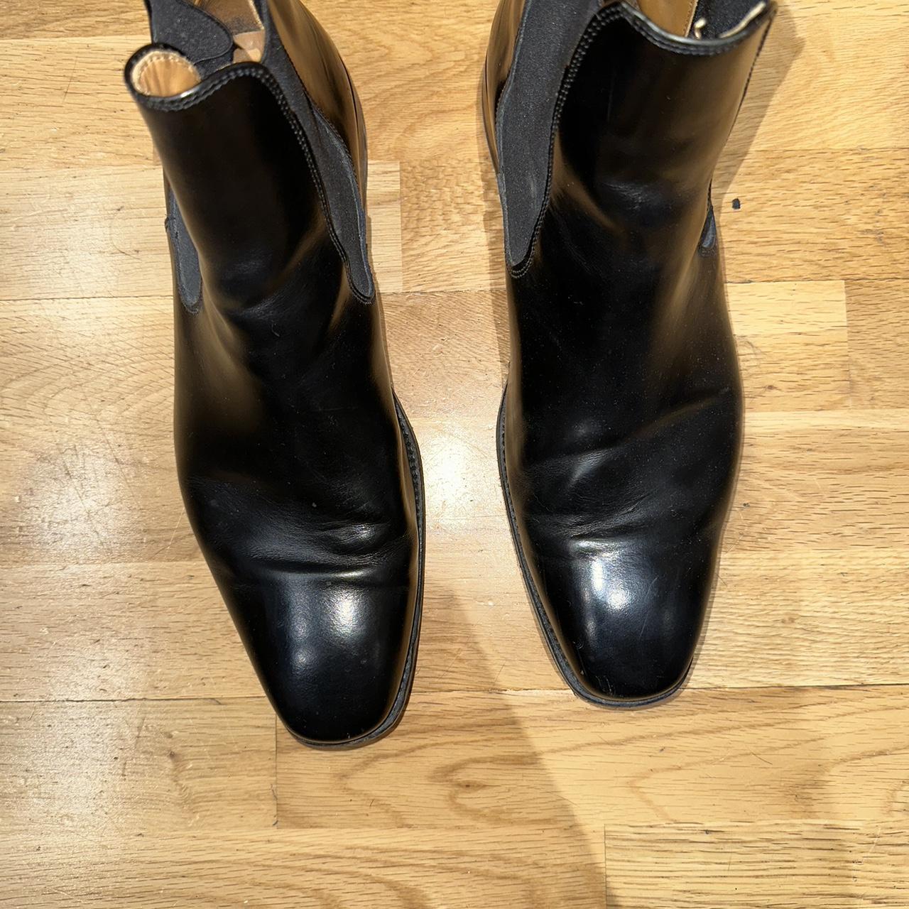 Men s Charles Tyrwhitt black leather Chelsea boots Depop