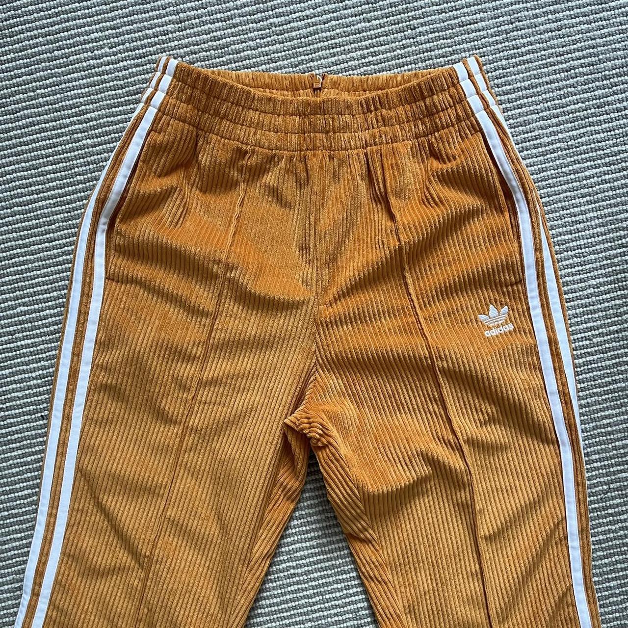 Orange corduroy flare adidas trousers 😍 I looove... - Depop