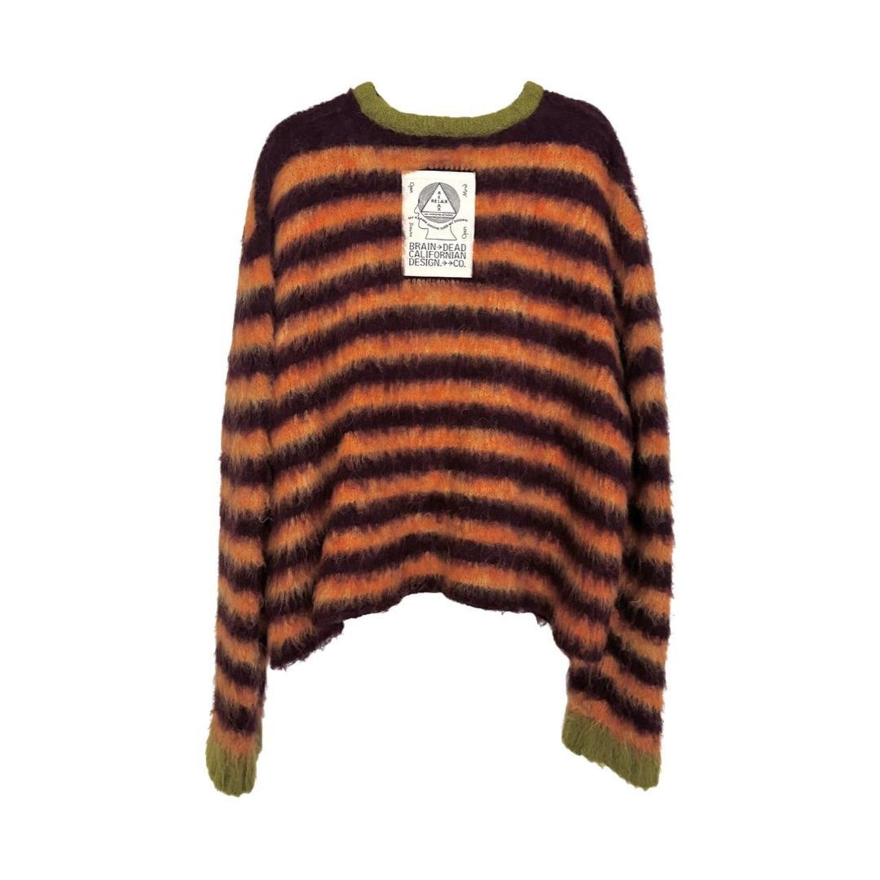 Brain Dead Stripe Boxy Knit Sweater, Size S This... - Depop