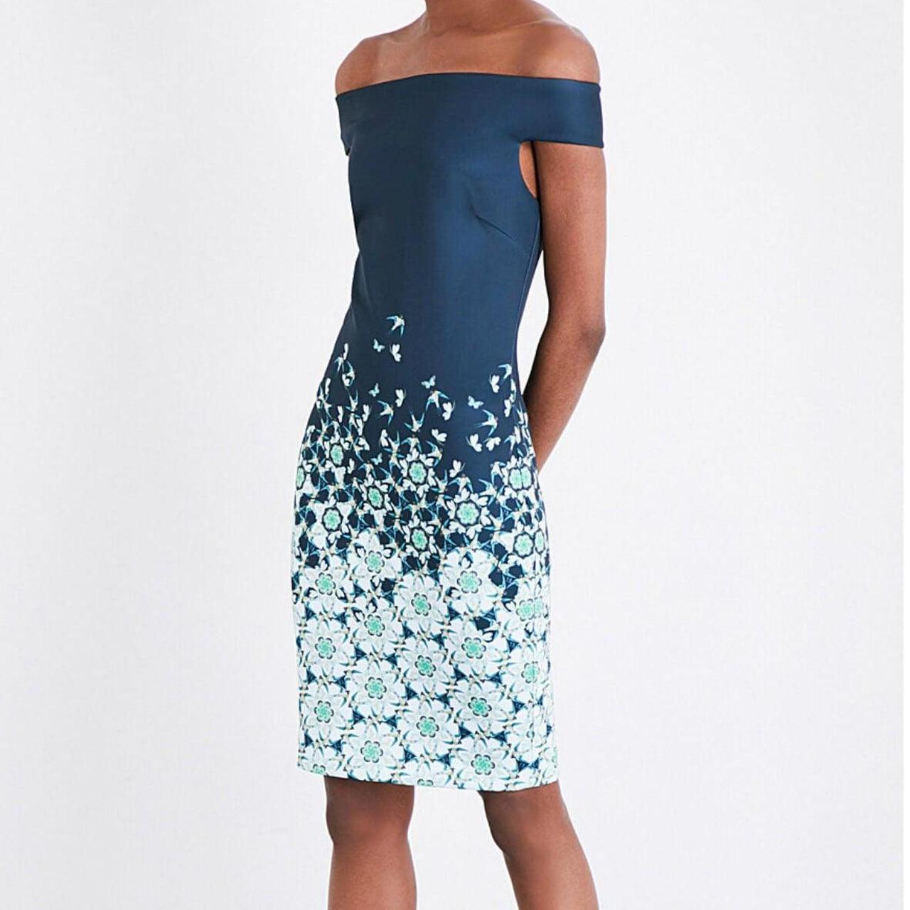 Ted baker blue floral dress fashion