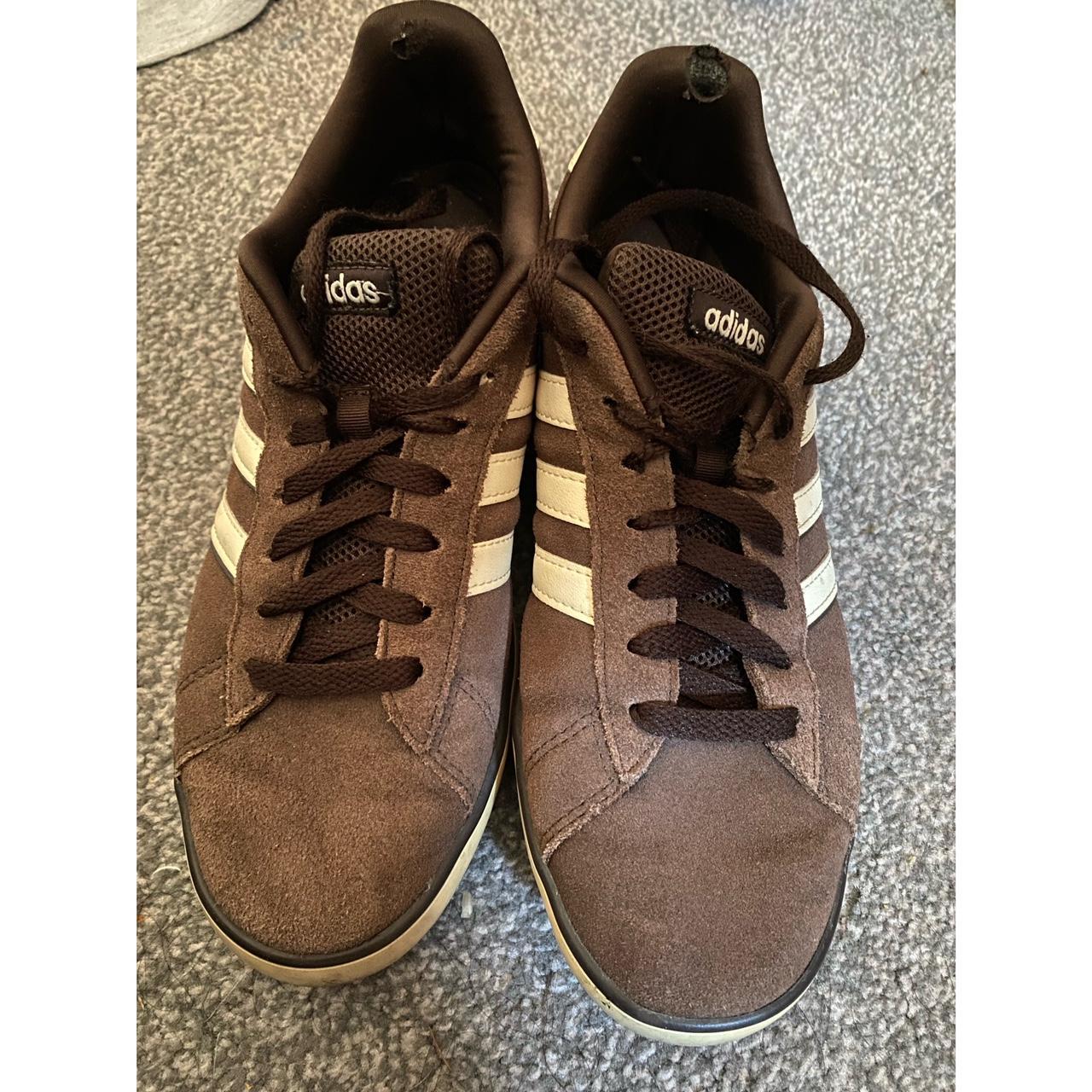 Brown adidas neo trainers hotsell