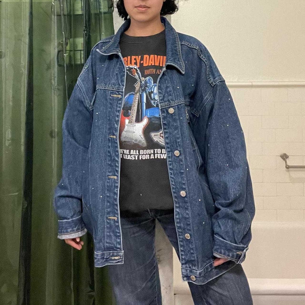 Oversized vintage denim on sale jacket