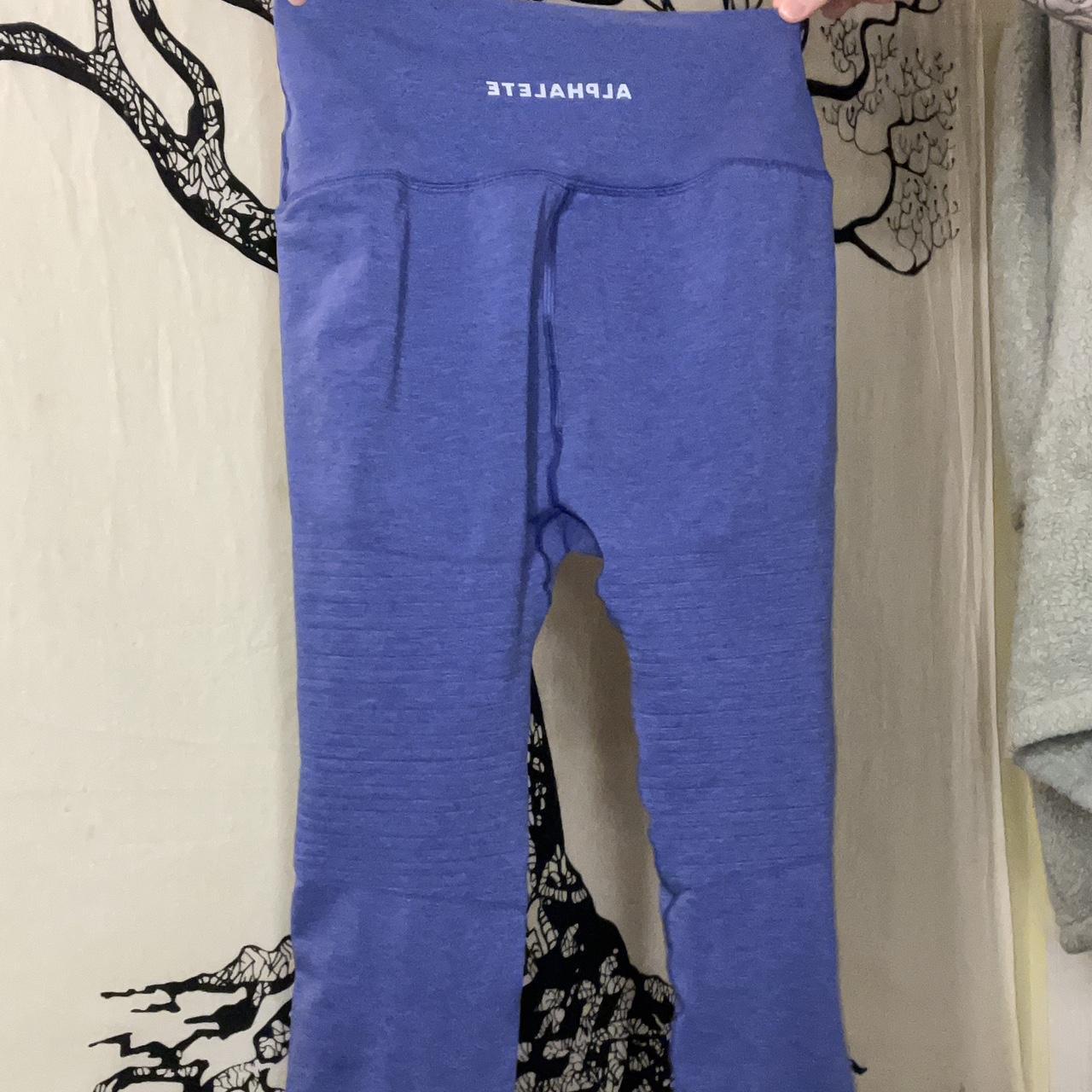 Blue alphalete leggings Size is large but fits me - Depop