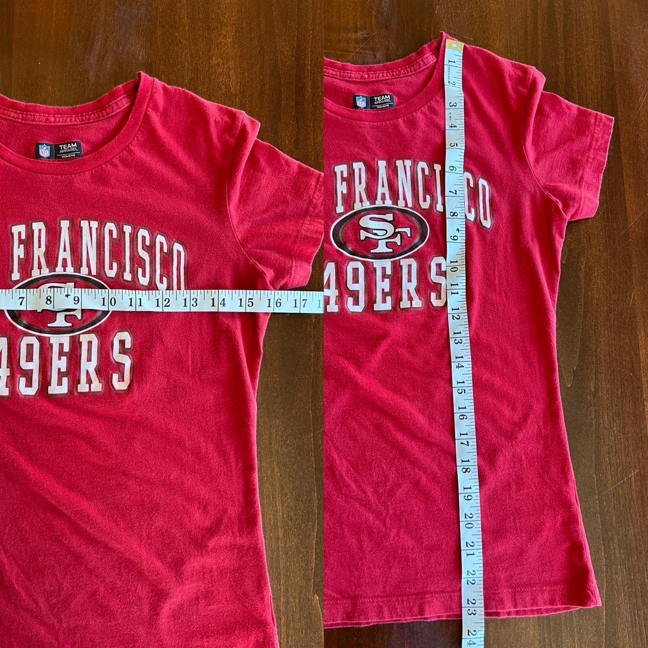 San Francisco 49ers women's top in bright red with - Depop