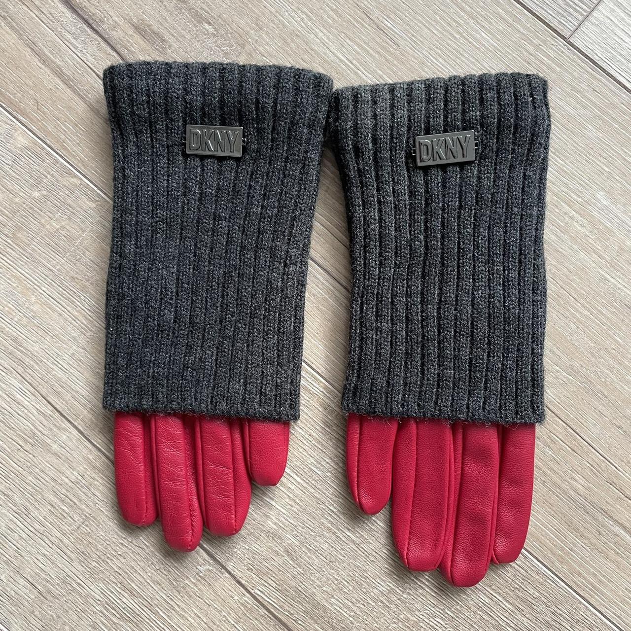 Dkny leather discount gloves