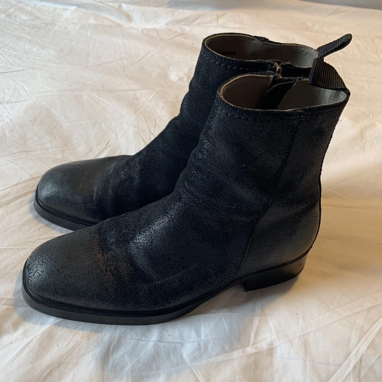 Allsaints goatskin leather boots - Depop