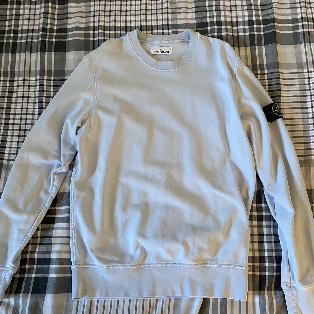 Stone Island Sky Blue Jumper Medium Worn only a... Depop