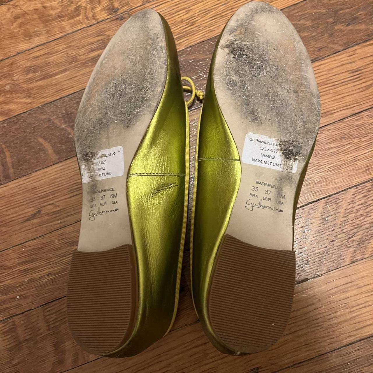 Anthropologie Women's Green Balletshoes Depop