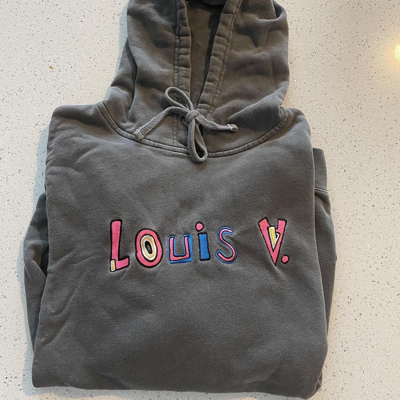 Louis V Embroidered Hoodie - Unisex Size M Designed... - Depop