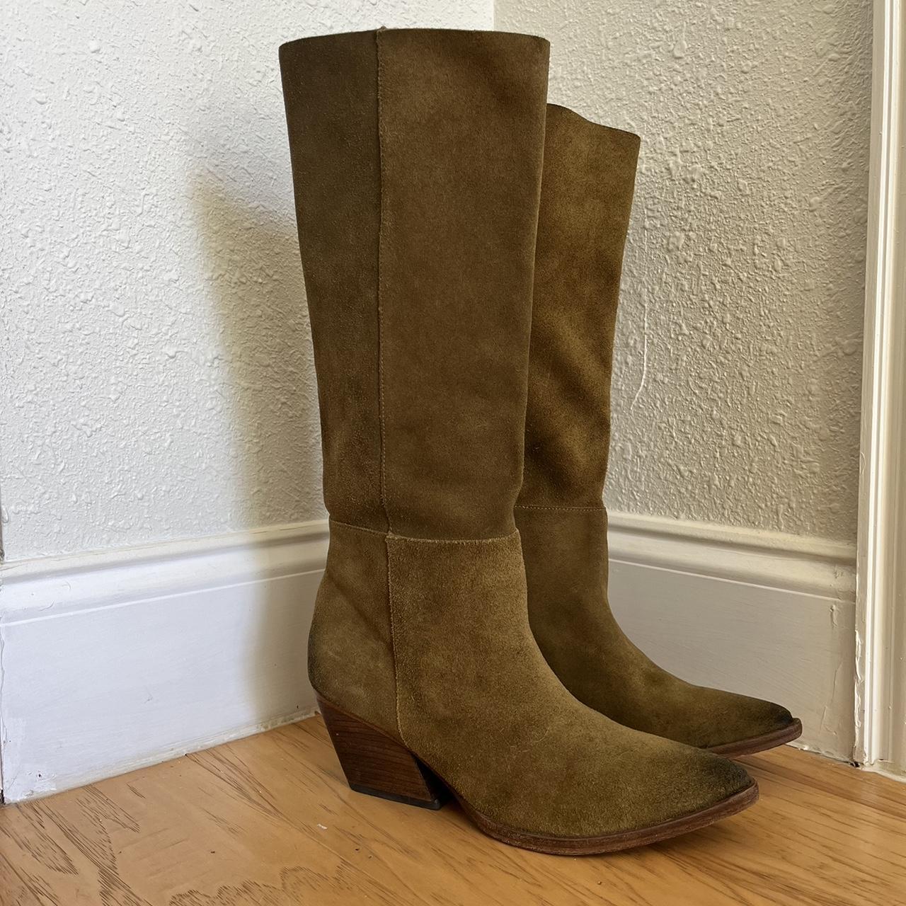 Free People Women's Brown and Tan Boots | Depop