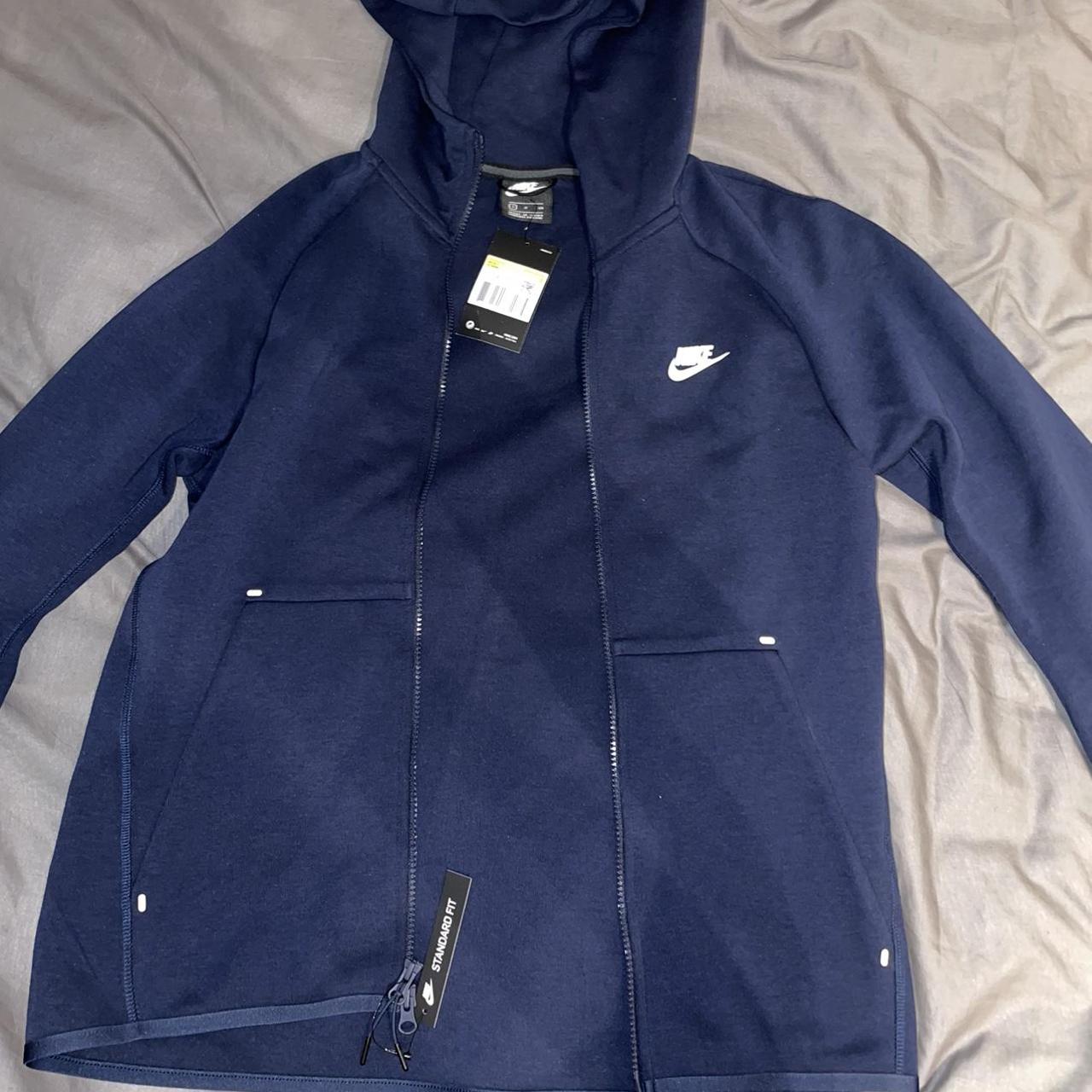 Old Season Nike Tech fleece Obsidian Navy & White... - Depop