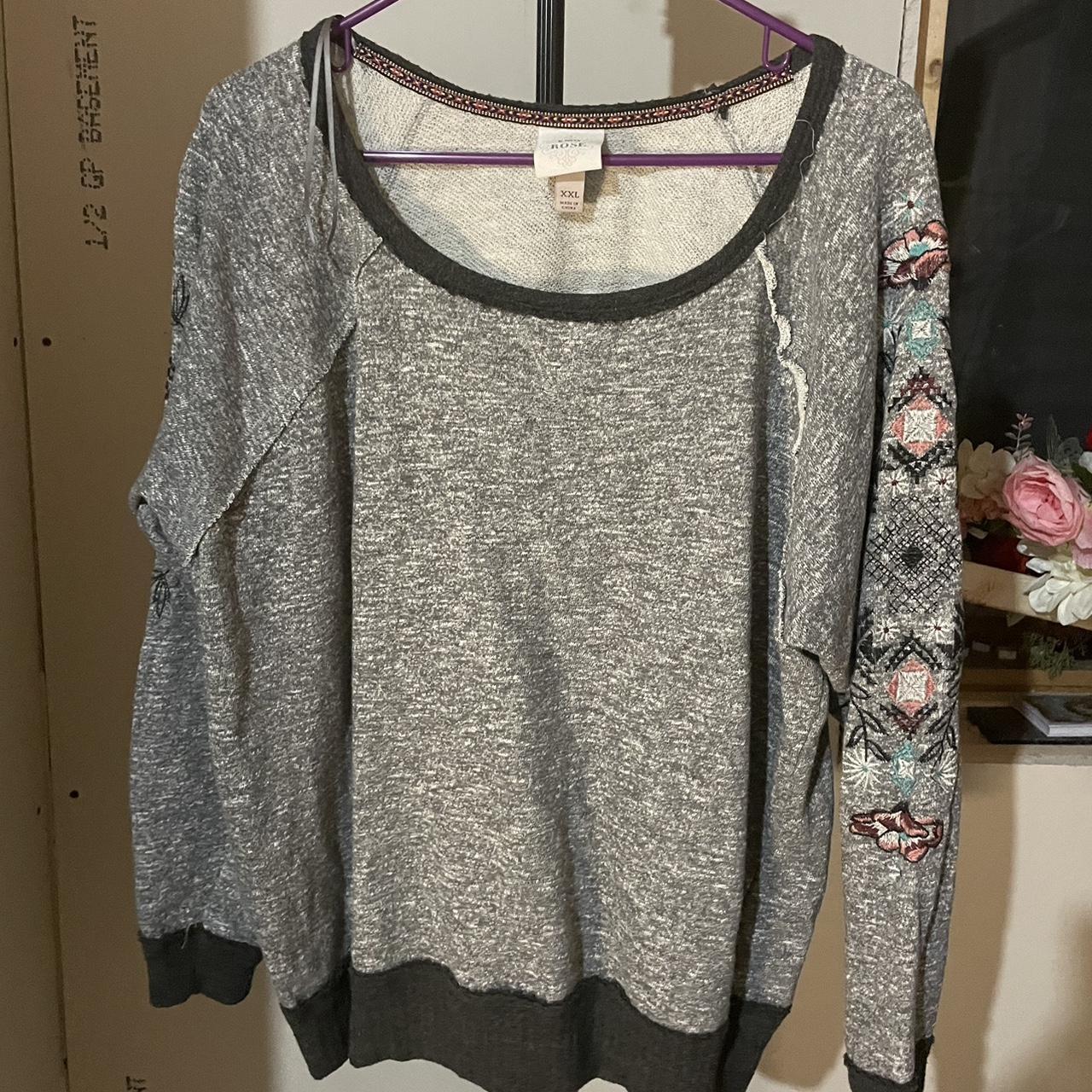 Target Women's Grey and Black Jumper Depop
