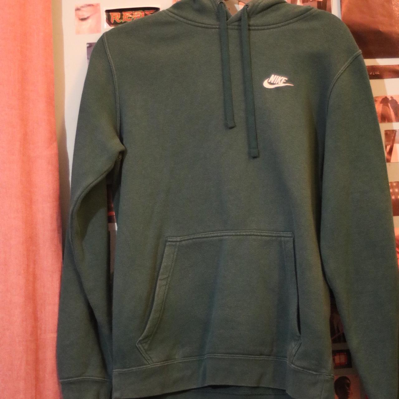 Nike green hoodie Men’s small Pit to pit : 22... - Depop