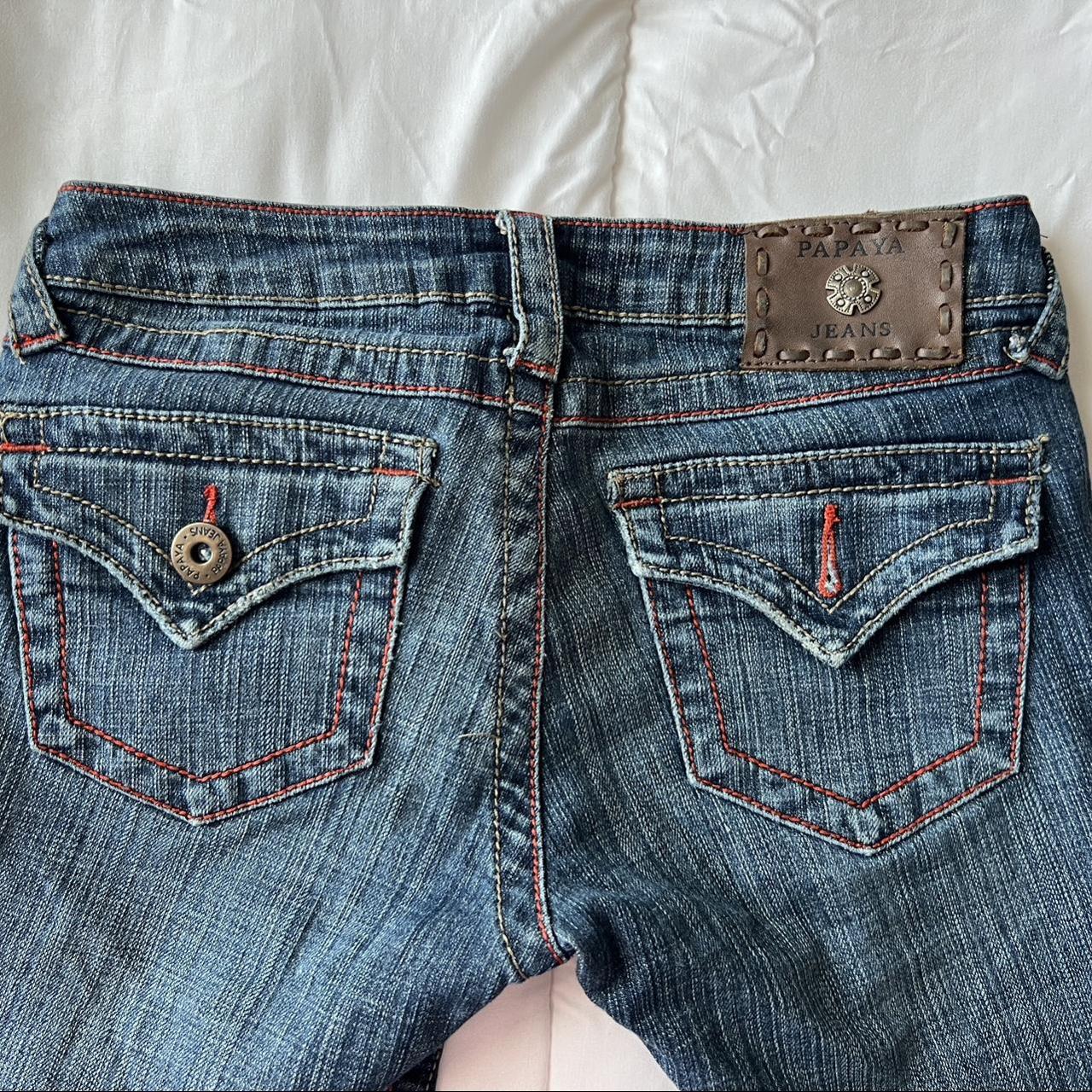 Papaya Women's Navy Jeans Depop