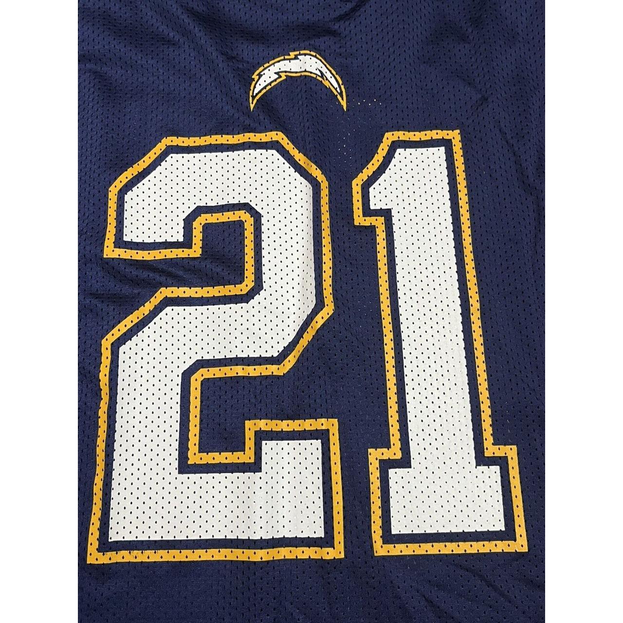 San Diego Chargers Jersey #21 Tomlinson Reebok Blue Shirt Size