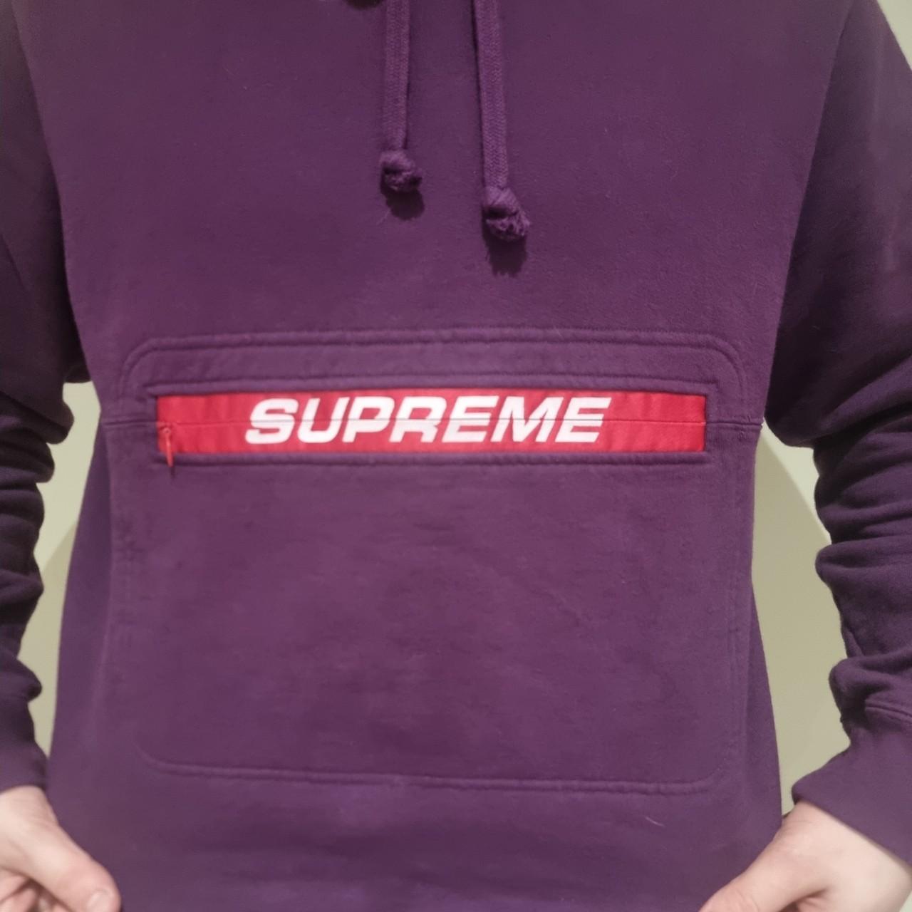 SUPREME ZIP POUCH HOODED EGGPLANT SIZE XL Purple Supreme Zip Pouch Hoodie Purple Supreme Uk Hoodie Lavender