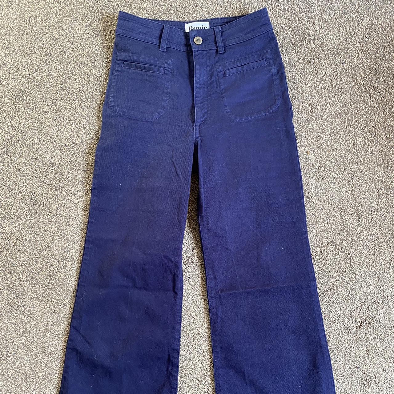 Rouje Swan Jeans , Flare in navy blue, size 34, uk...