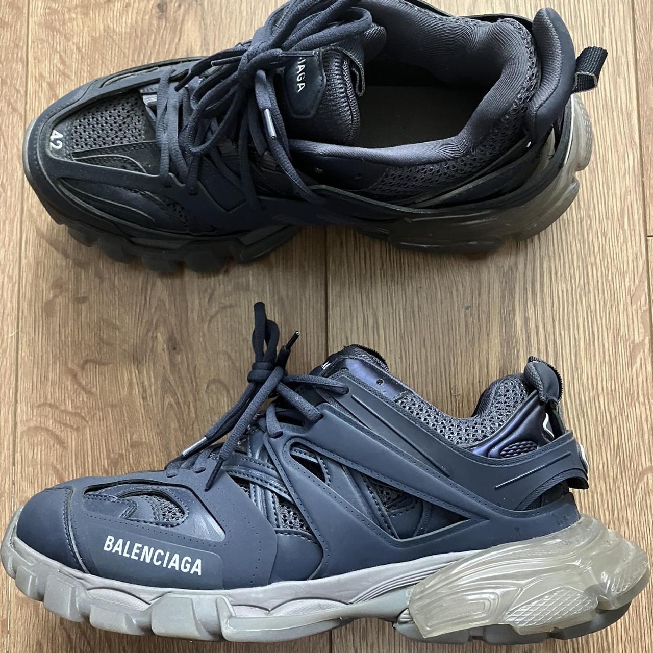 Balenciaga navy hot sale trainers