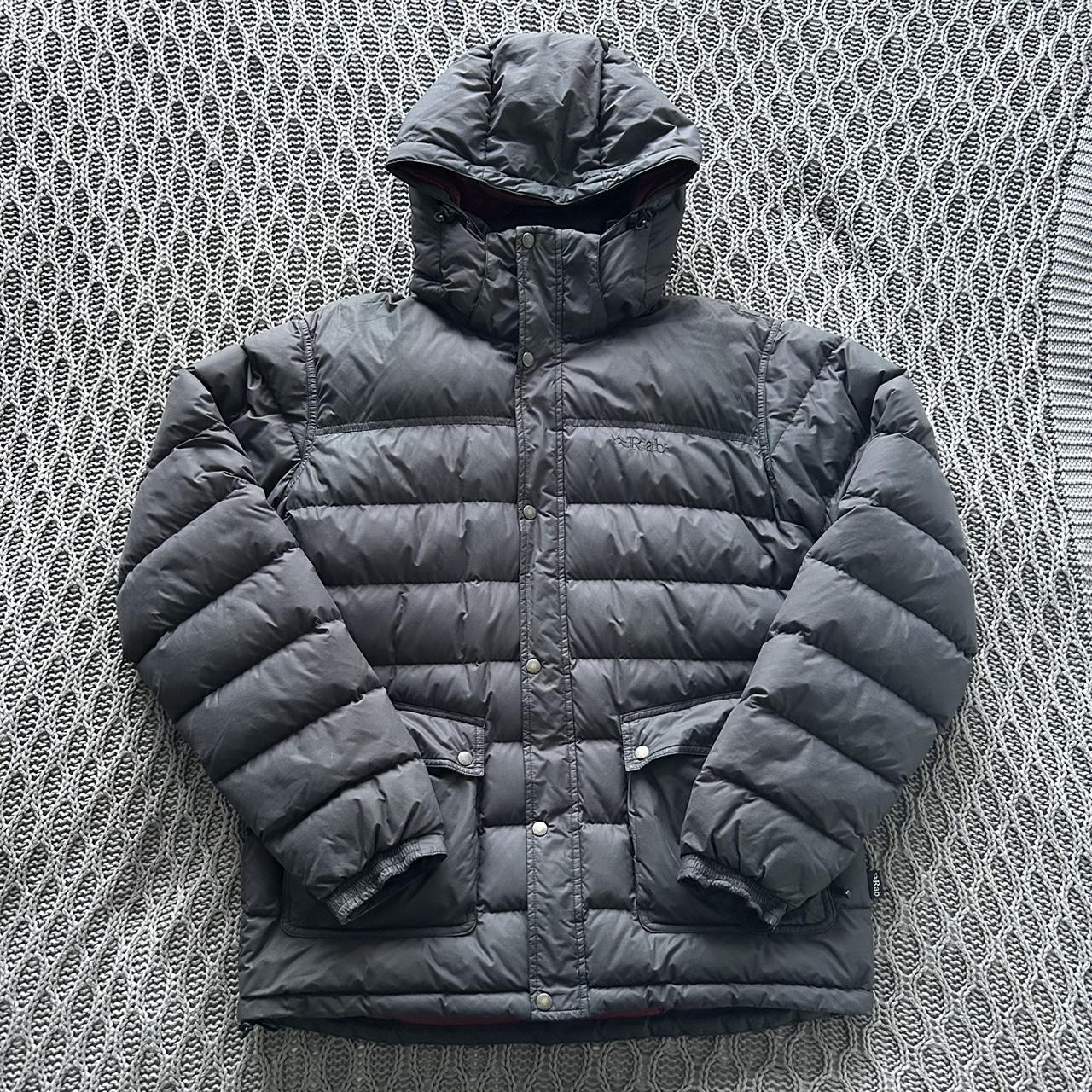 Dark Grey RAB puffer jacket with detachable... - Depop